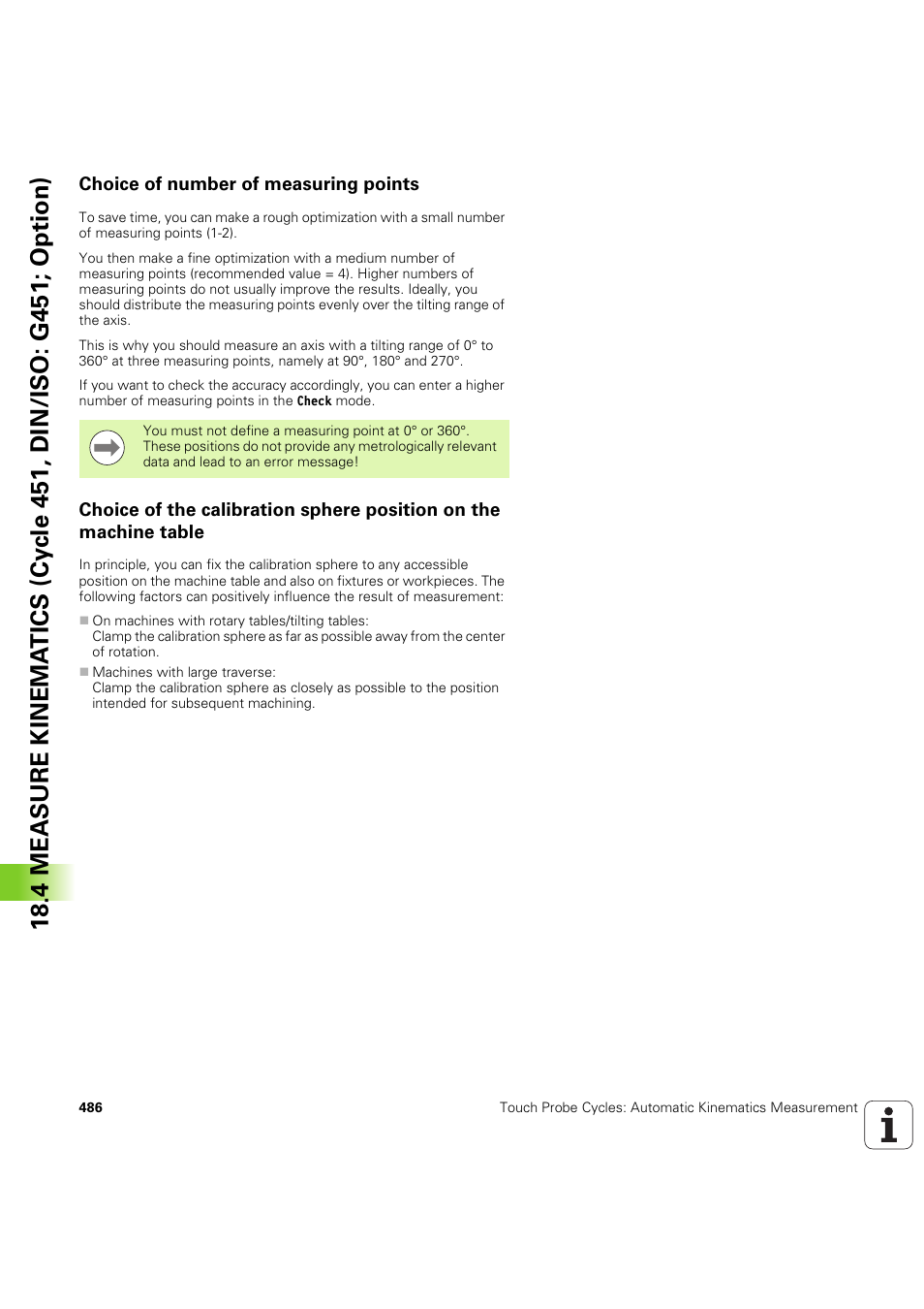Choice of number of measuring points | HEIDENHAIN iTNC 530 (60642x-04) Cycle programming User Manual | Page 486 / 529