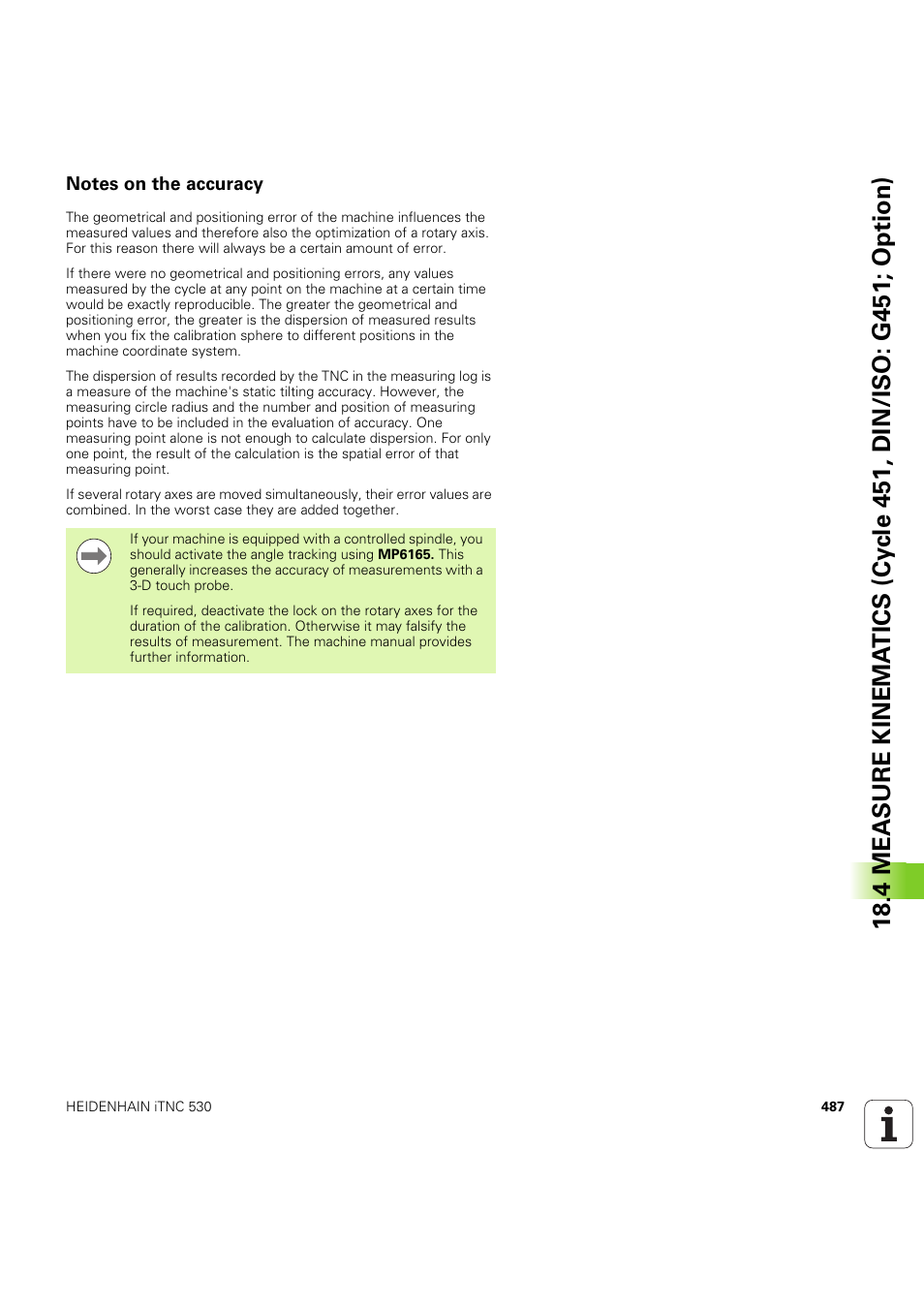 Notes on the accuracy | HEIDENHAIN iTNC 530 (60642x-04) Cycle programming User Manual | Page 487 / 529