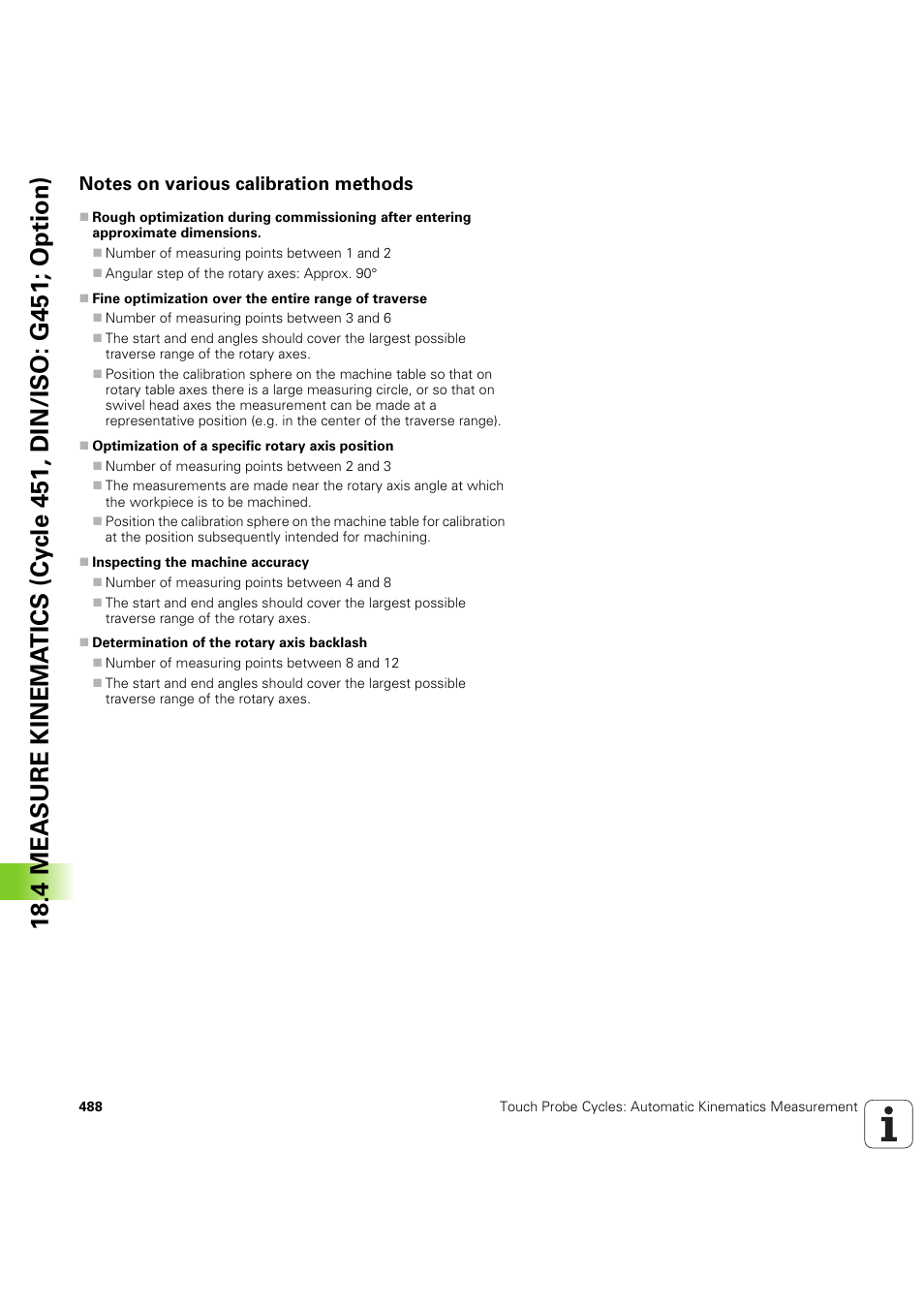 Notes on various calibration methods | HEIDENHAIN iTNC 530 (60642x-04) Cycle programming User Manual | Page 488 / 529