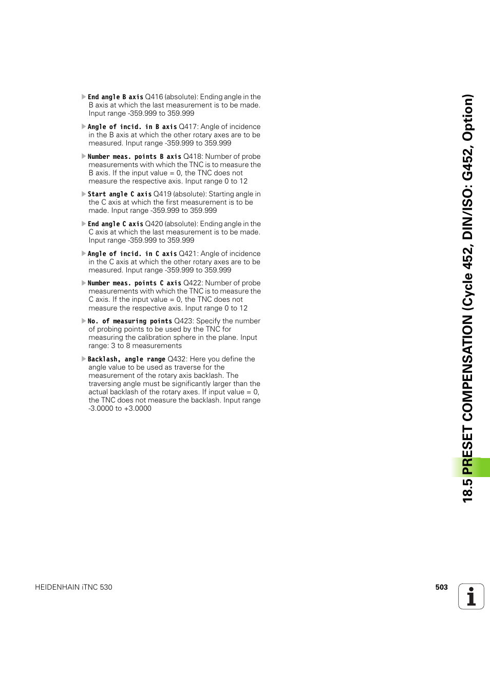 HEIDENHAIN iTNC 530 (60642x-04) Cycle programming User Manual | Page 503 / 529