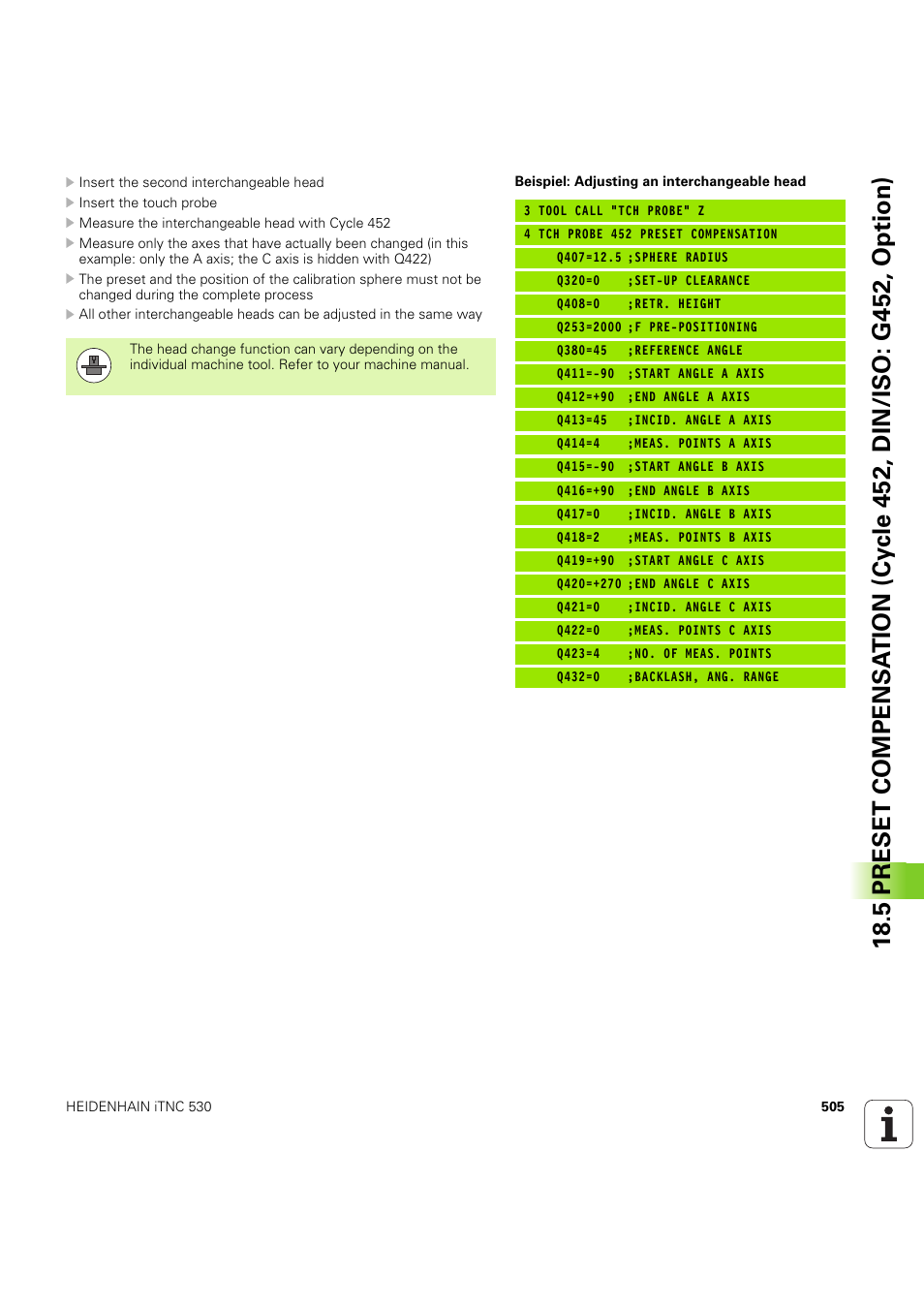HEIDENHAIN iTNC 530 (60642x-04) Cycle programming User Manual | Page 505 / 529