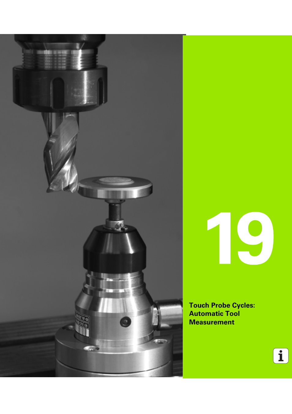 Touch probe cycles: automatic tool measurement, 19 touch probe cycles: automatic tool measurement | HEIDENHAIN iTNC 530 (60642x-04) Cycle programming User Manual | Page 509 / 529