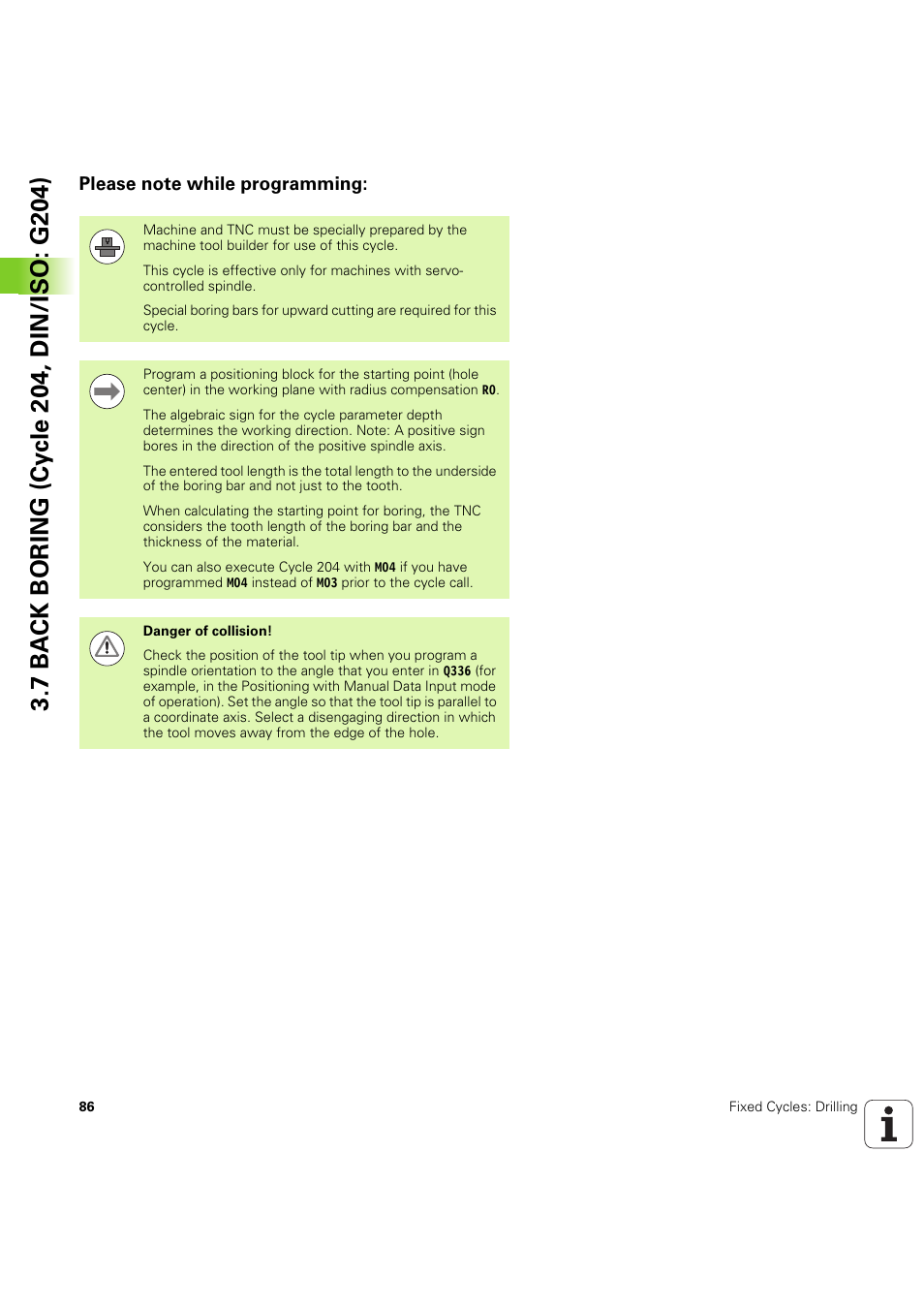 Please note while programming | HEIDENHAIN iTNC 530 (60642x-04) Cycle programming User Manual | Page 86 / 529