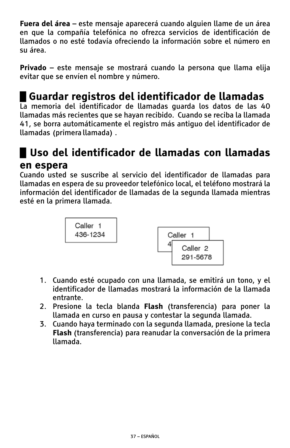 Guardar registros del identificador de llamadas | ClearSounds A300 User Manual | Page 101 / 192