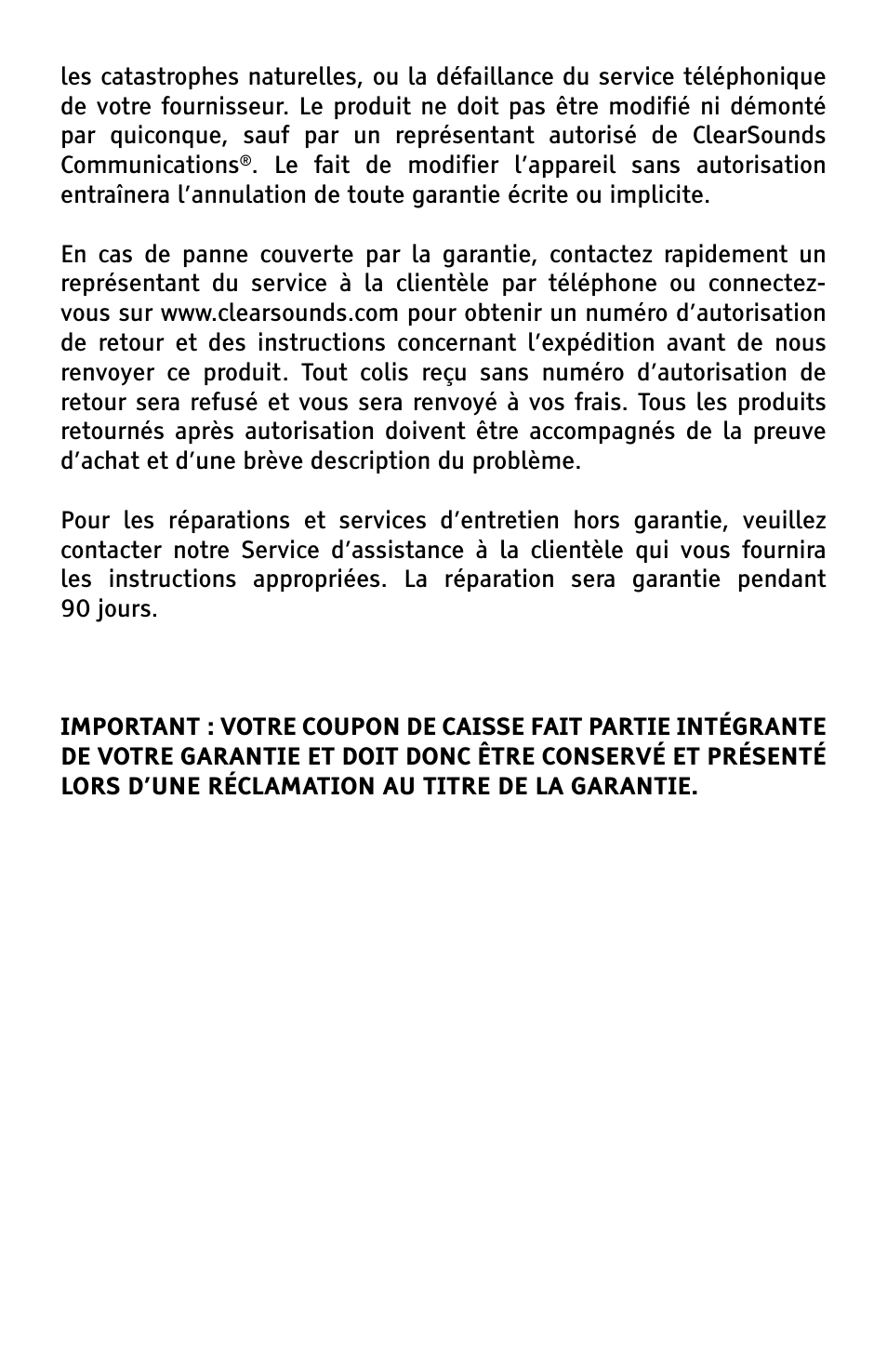 ClearSounds A300 User Manual | Page 191 / 192
