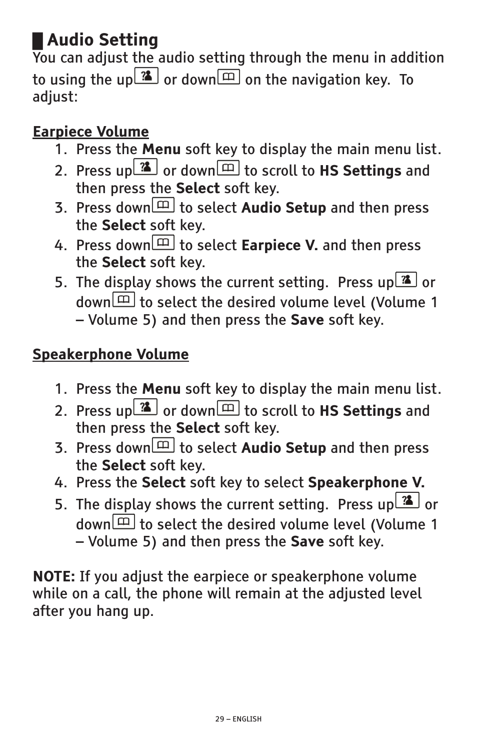 Audio setting | ClearSounds A300 User Manual | Page 29 / 192