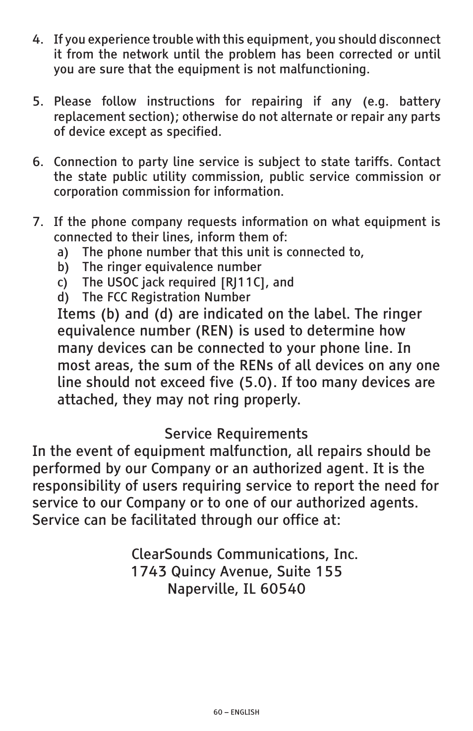 ClearSounds A300 User Manual | Page 60 / 192