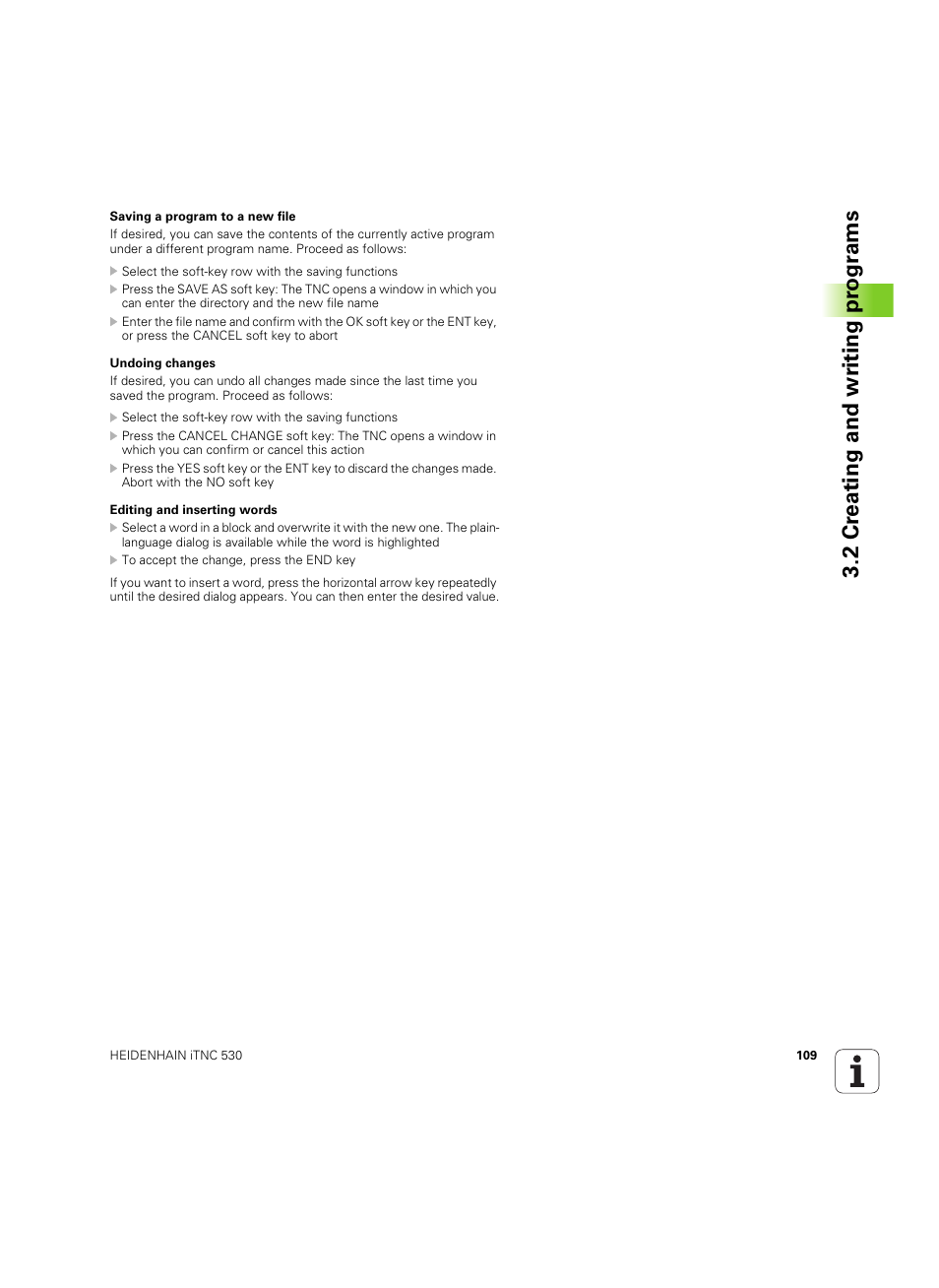 2 cr eating and wr iting pr ogr ams | HEIDENHAIN iTNC 530 (60642x-04) ISO programming User Manual | Page 109 / 664