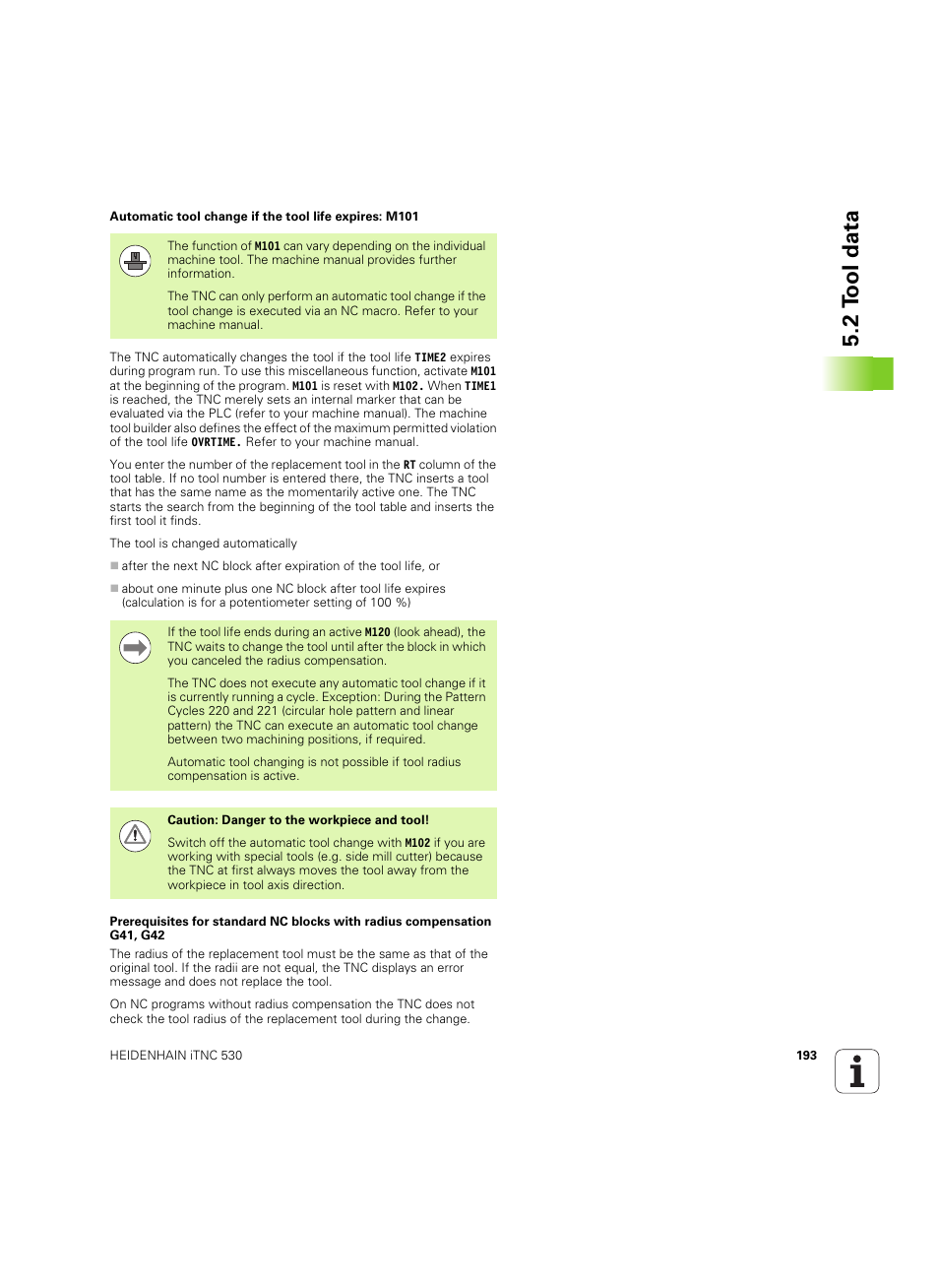 2 tool data | HEIDENHAIN iTNC 530 (60642x-04) ISO programming User Manual | Page 193 / 664