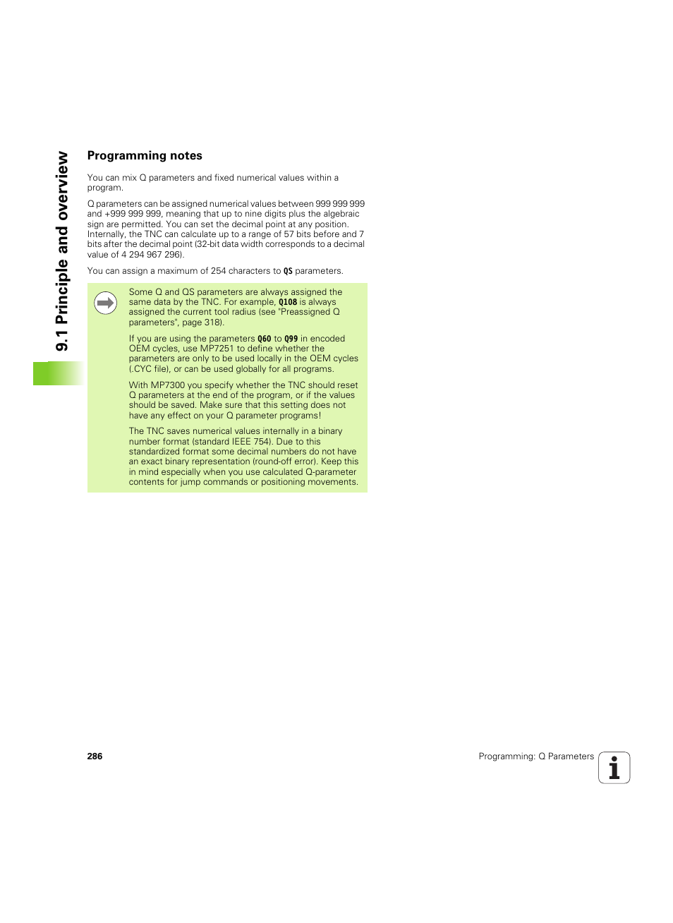 Programming notes, 1 pr inciple and o verview | HEIDENHAIN iTNC 530 (60642x-04) ISO programming User Manual | Page 286 / 664