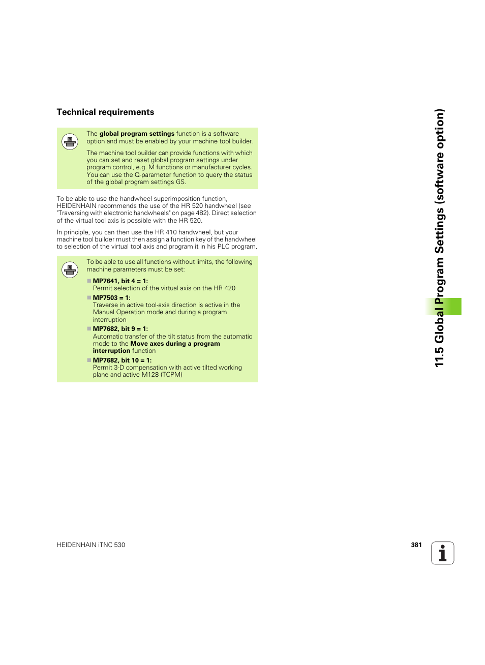 Technical requirements | HEIDENHAIN iTNC 530 (60642x-04) ISO programming User Manual | Page 381 / 664