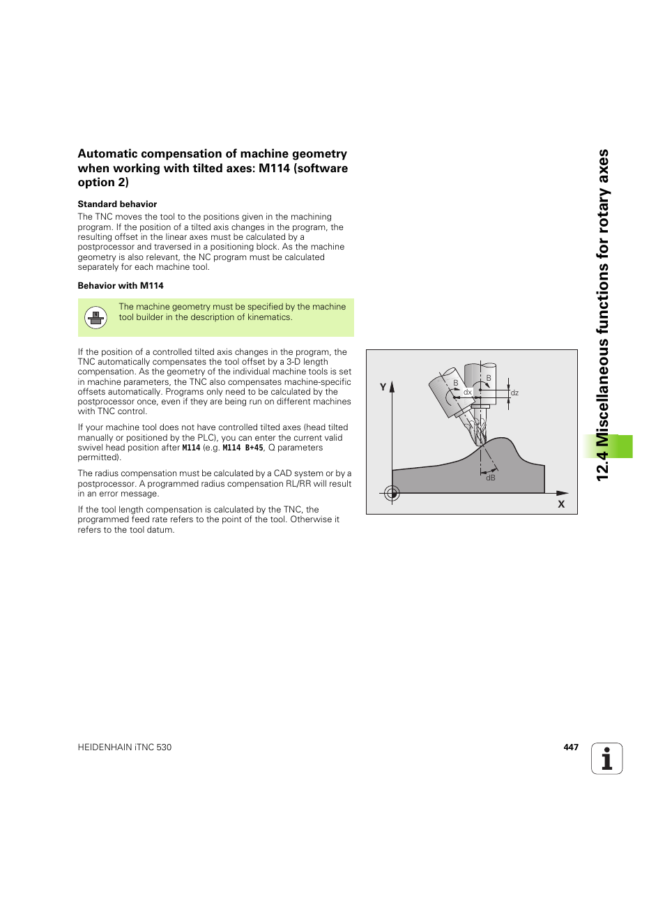 4 miscellaneous functions for rotary ax es | HEIDENHAIN iTNC 530 (60642x-04) ISO programming User Manual | Page 447 / 664