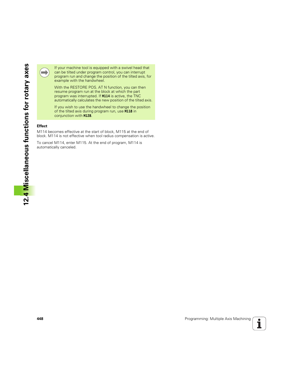 4 miscellaneous functions for rotary ax es | HEIDENHAIN iTNC 530 (60642x-04) ISO programming User Manual | Page 448 / 664