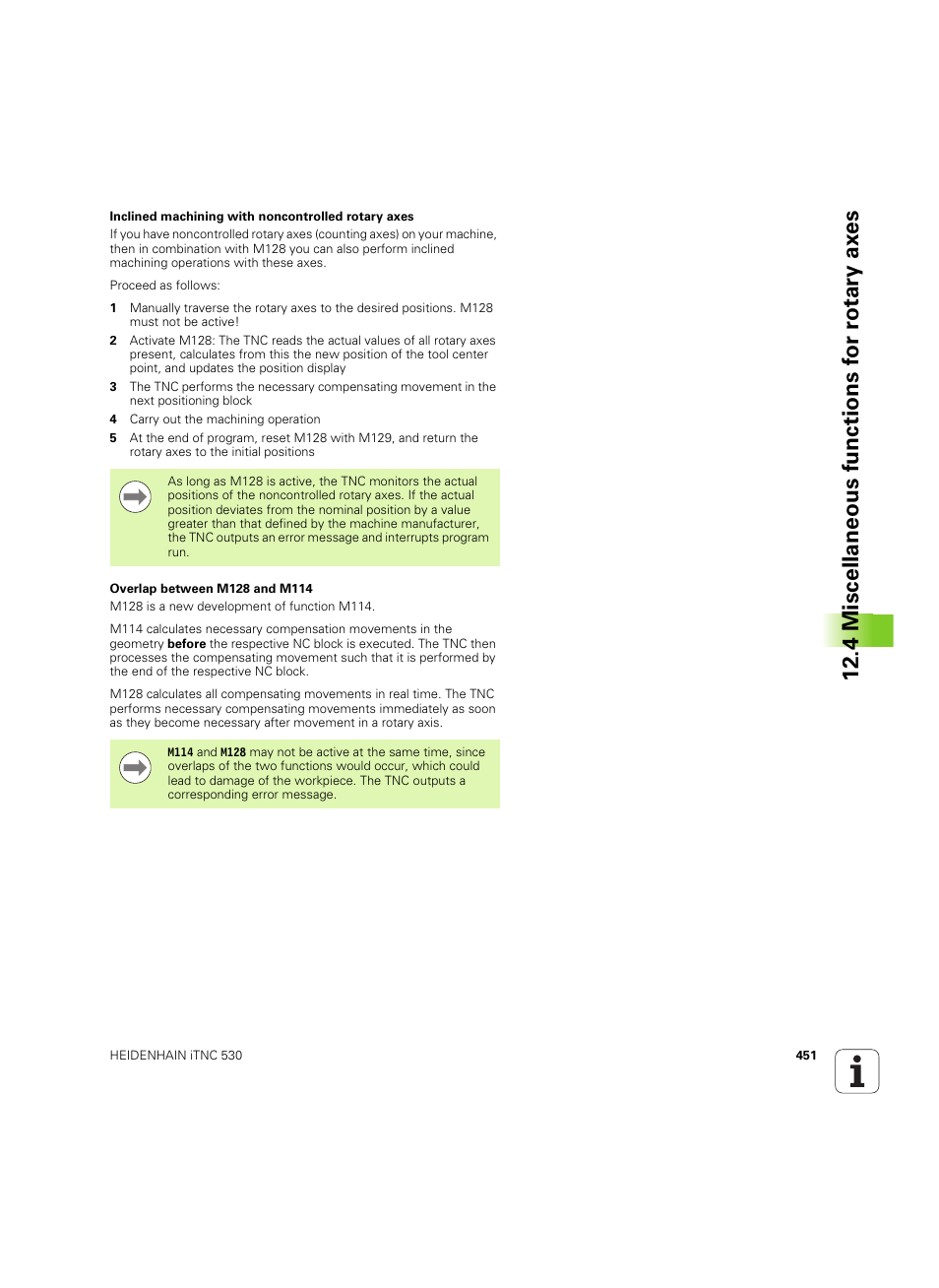4 miscellaneous functions for rotary ax es | HEIDENHAIN iTNC 530 (60642x-04) ISO programming User Manual | Page 451 / 664