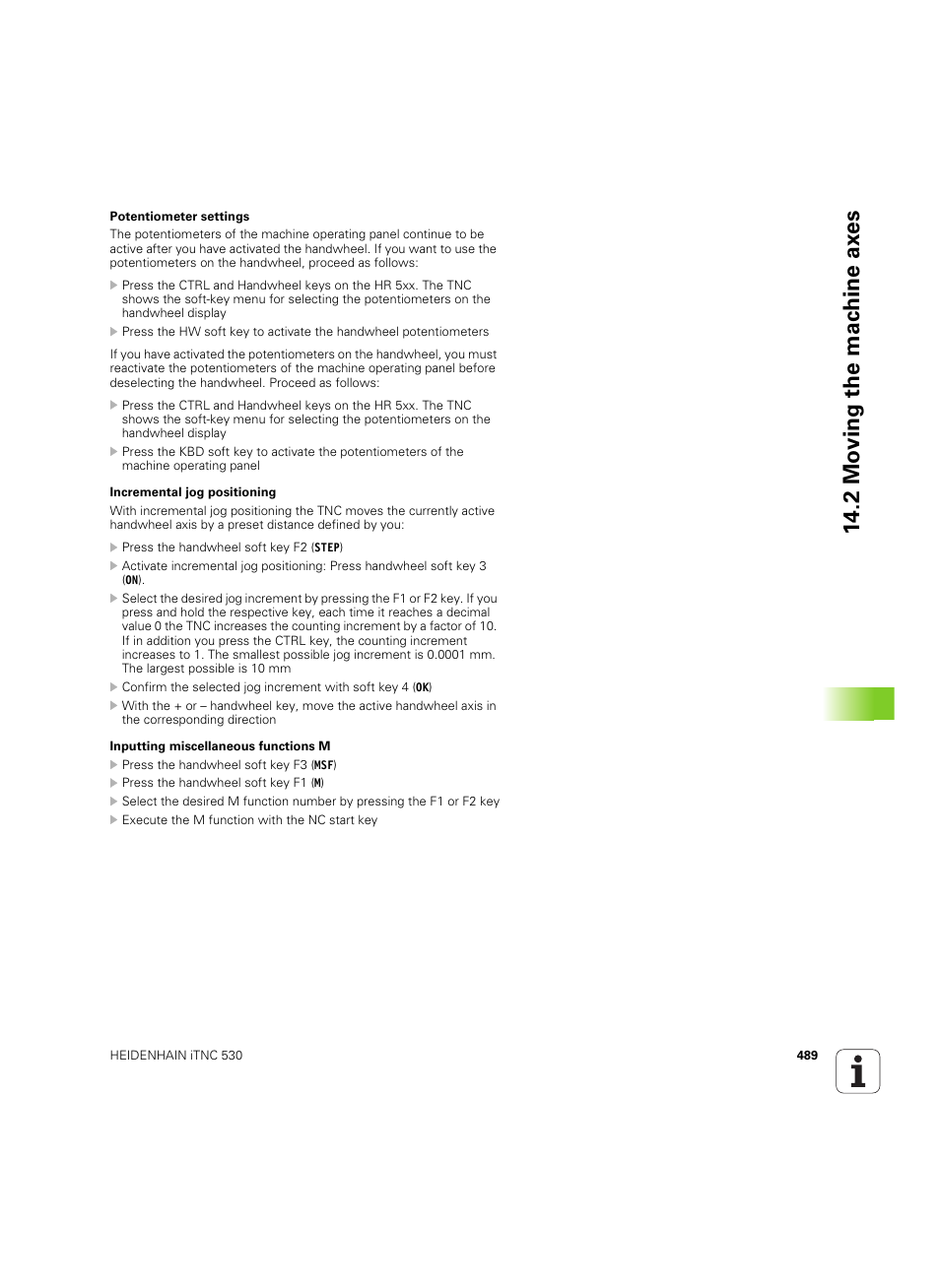 2 mo ving the mac h ine ax es | HEIDENHAIN iTNC 530 (60642x-04) ISO programming User Manual | Page 489 / 664