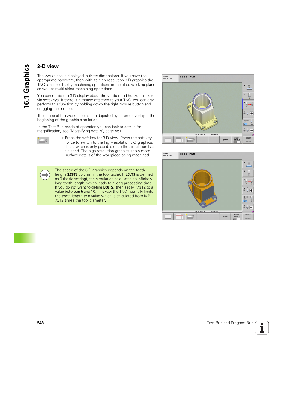 D view, 1 gr ap hics | HEIDENHAIN iTNC 530 (60642x-04) ISO programming User Manual | Page 548 / 664