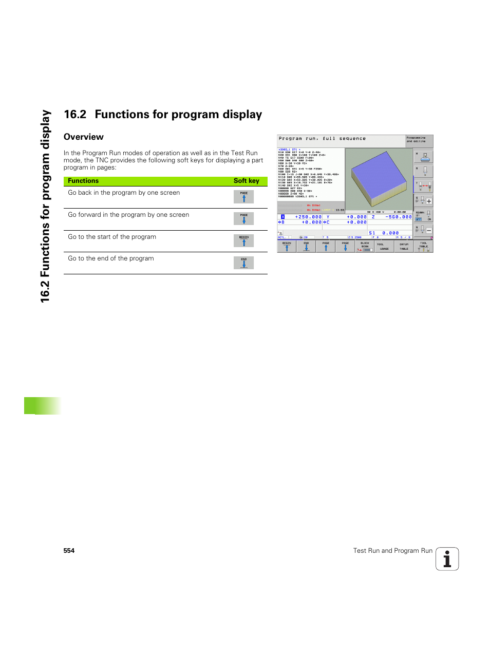 2 functions for program display, Overview | HEIDENHAIN iTNC 530 (60642x-04) ISO programming User Manual | Page 554 / 664