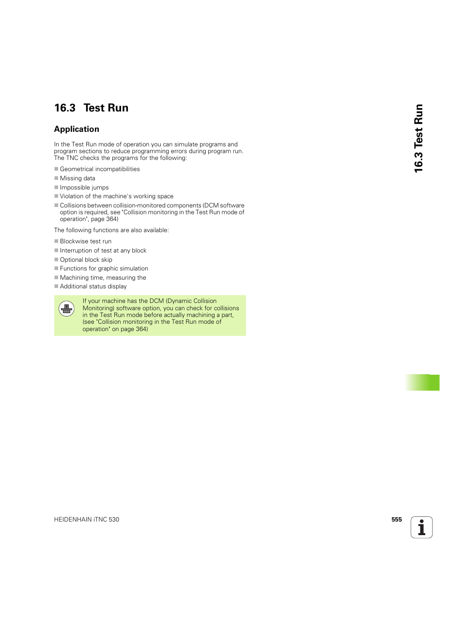 3 test run, Application | HEIDENHAIN iTNC 530 (60642x-04) ISO programming User Manual | Page 555 / 664
