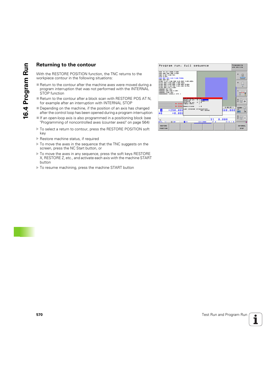 Returning to the contour, 4 pr ogr am run | HEIDENHAIN iTNC 530 (60642x-04) ISO programming User Manual | Page 570 / 664