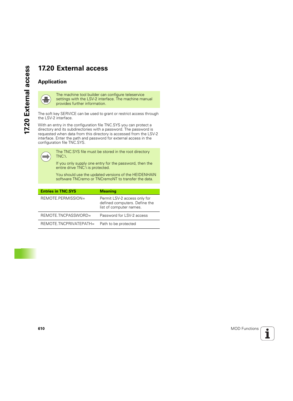 20 external access, Application | HEIDENHAIN iTNC 530 (60642x-04) ISO programming User Manual | Page 610 / 664