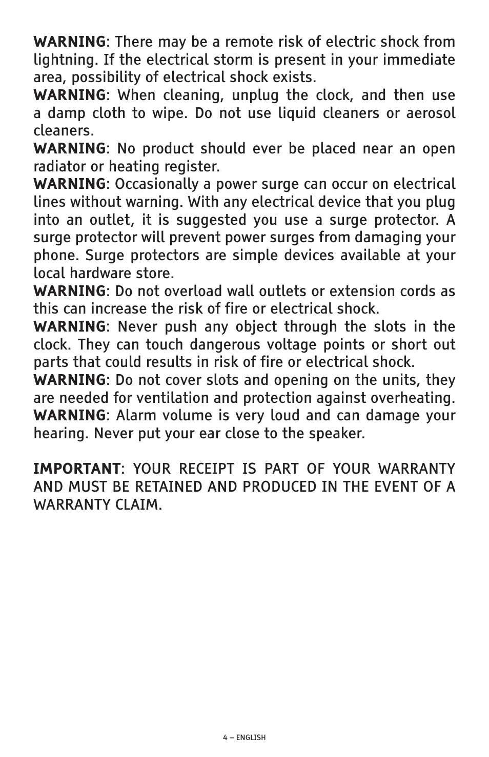 ClearSounds SW200 User Manual | Page 4 / 20