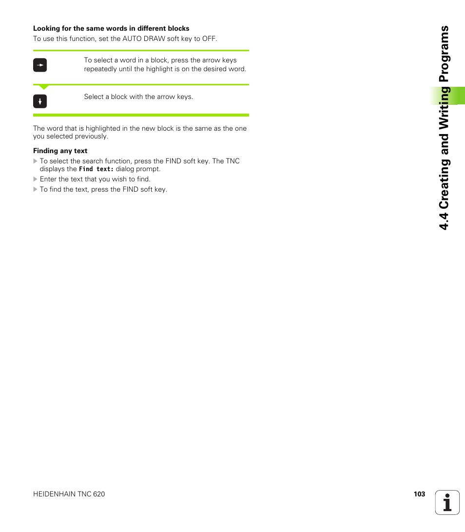 4 cr eating and w riting pr ogr a ms | HEIDENHAIN TNC 620 (340 56x-01) User Manual | Page 103 / 539