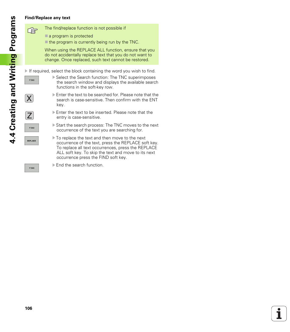 4 cr eating and w riting pr ogr a ms | HEIDENHAIN TNC 620 (340 56x-01) User Manual | Page 106 / 539