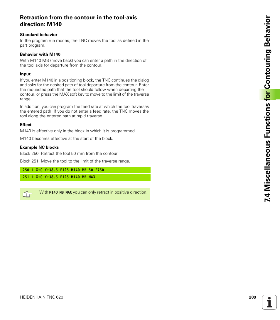 HEIDENHAIN TNC 620 (340 56x-01) User Manual | Page 209 / 539