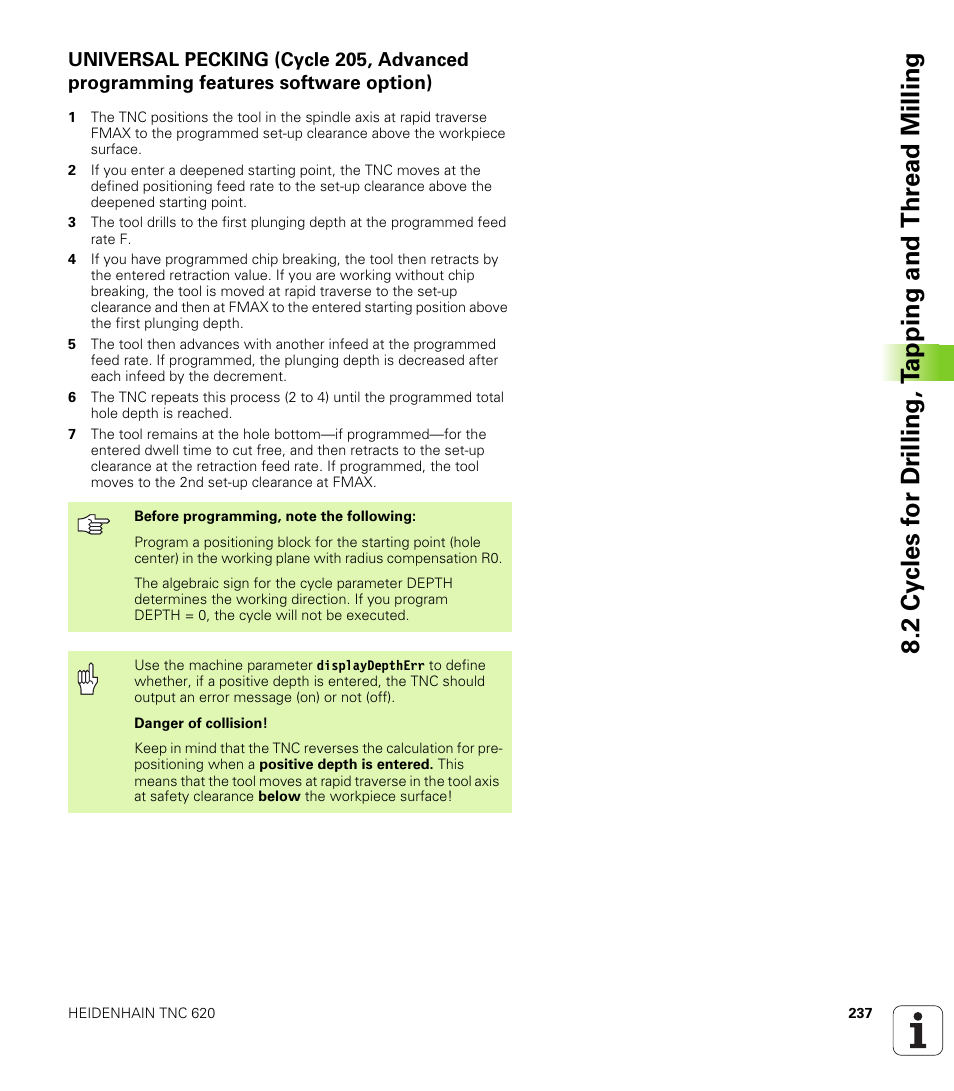 HEIDENHAIN TNC 620 (340 56x-01) User Manual | Page 237 / 539