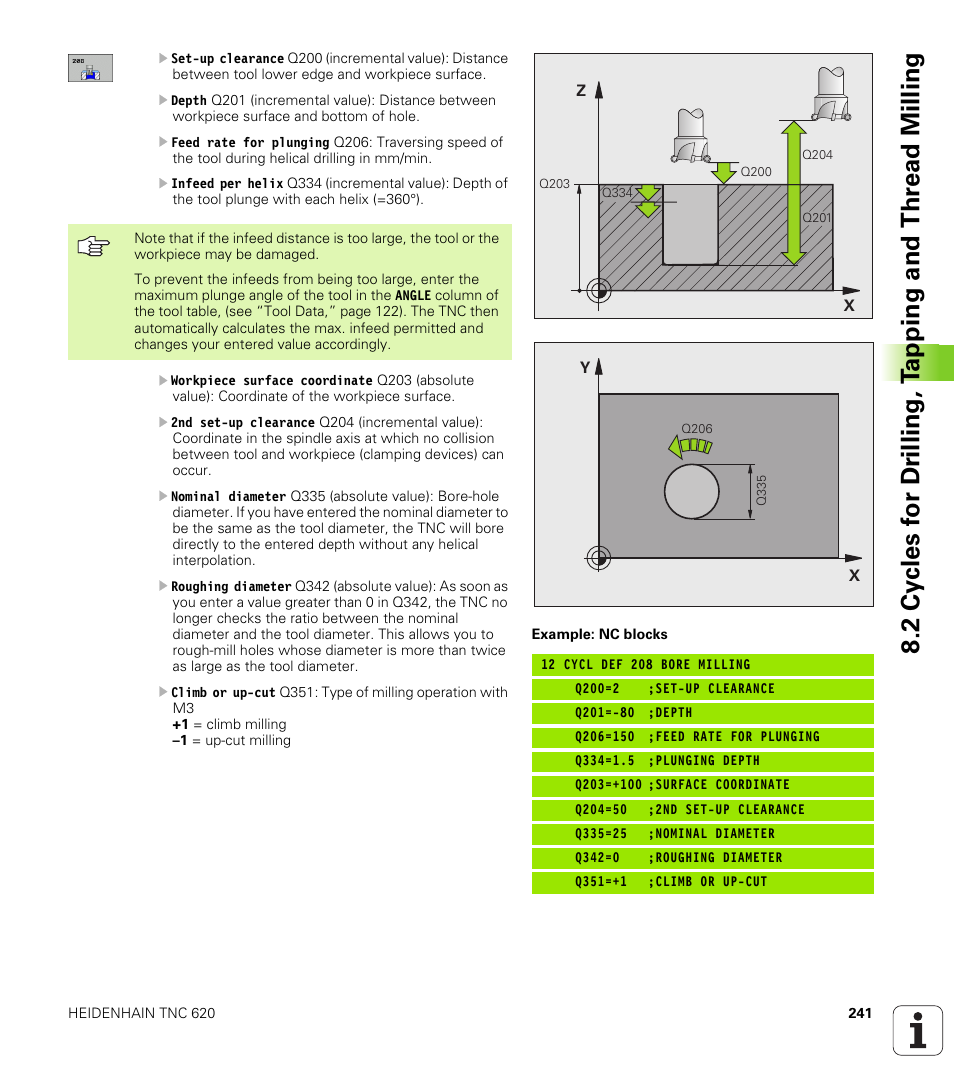 HEIDENHAIN TNC 620 (340 56x-01) User Manual | Page 241 / 539
