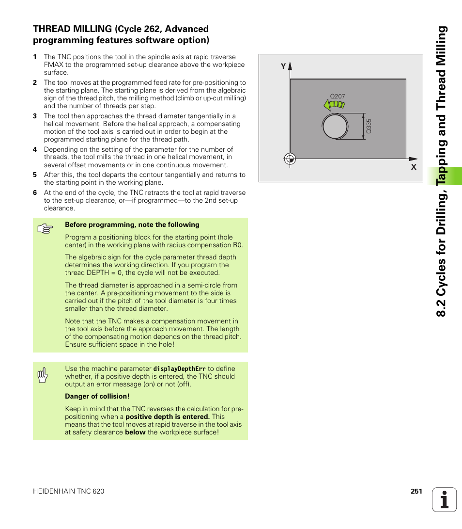 HEIDENHAIN TNC 620 (340 56x-01) User Manual | Page 251 / 539