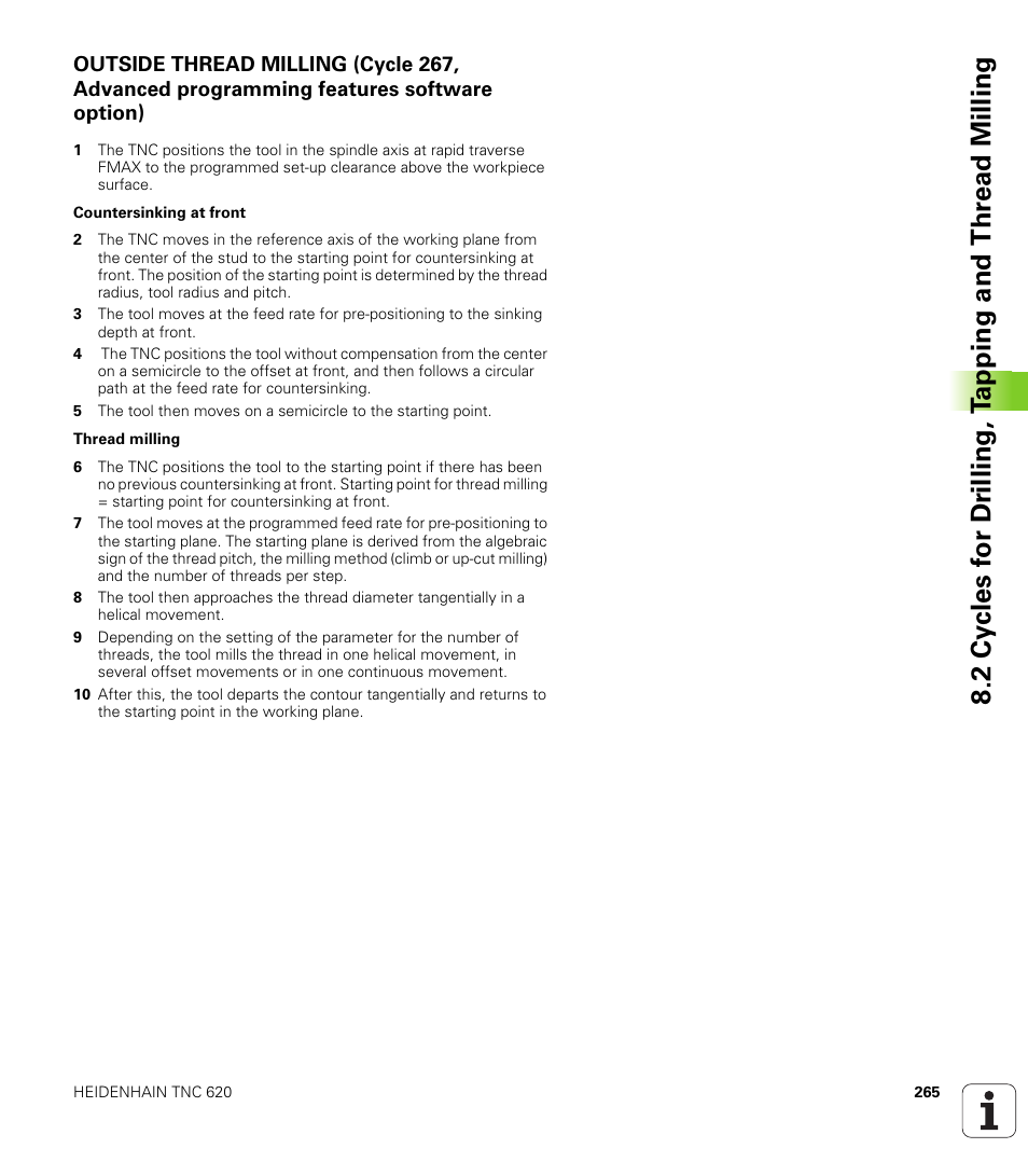 HEIDENHAIN TNC 620 (340 56x-01) User Manual | Page 265 / 539