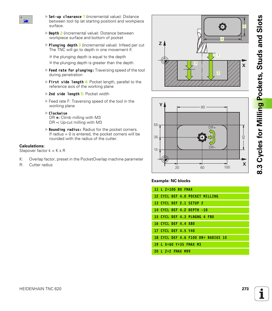 HEIDENHAIN TNC 620 (340 56x-01) User Manual | Page 273 / 539