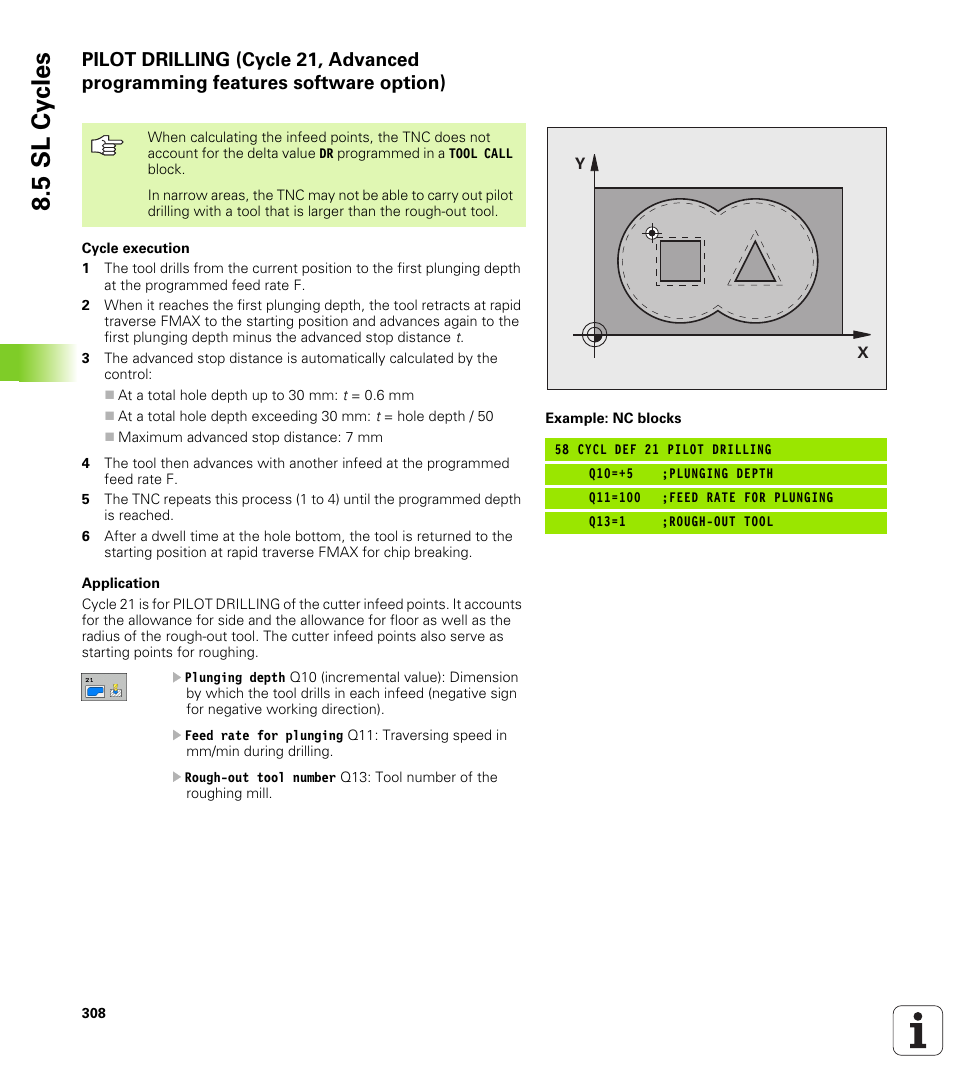 5 sl cy cles | HEIDENHAIN TNC 620 (340 56x-01) User Manual | Page 308 / 539