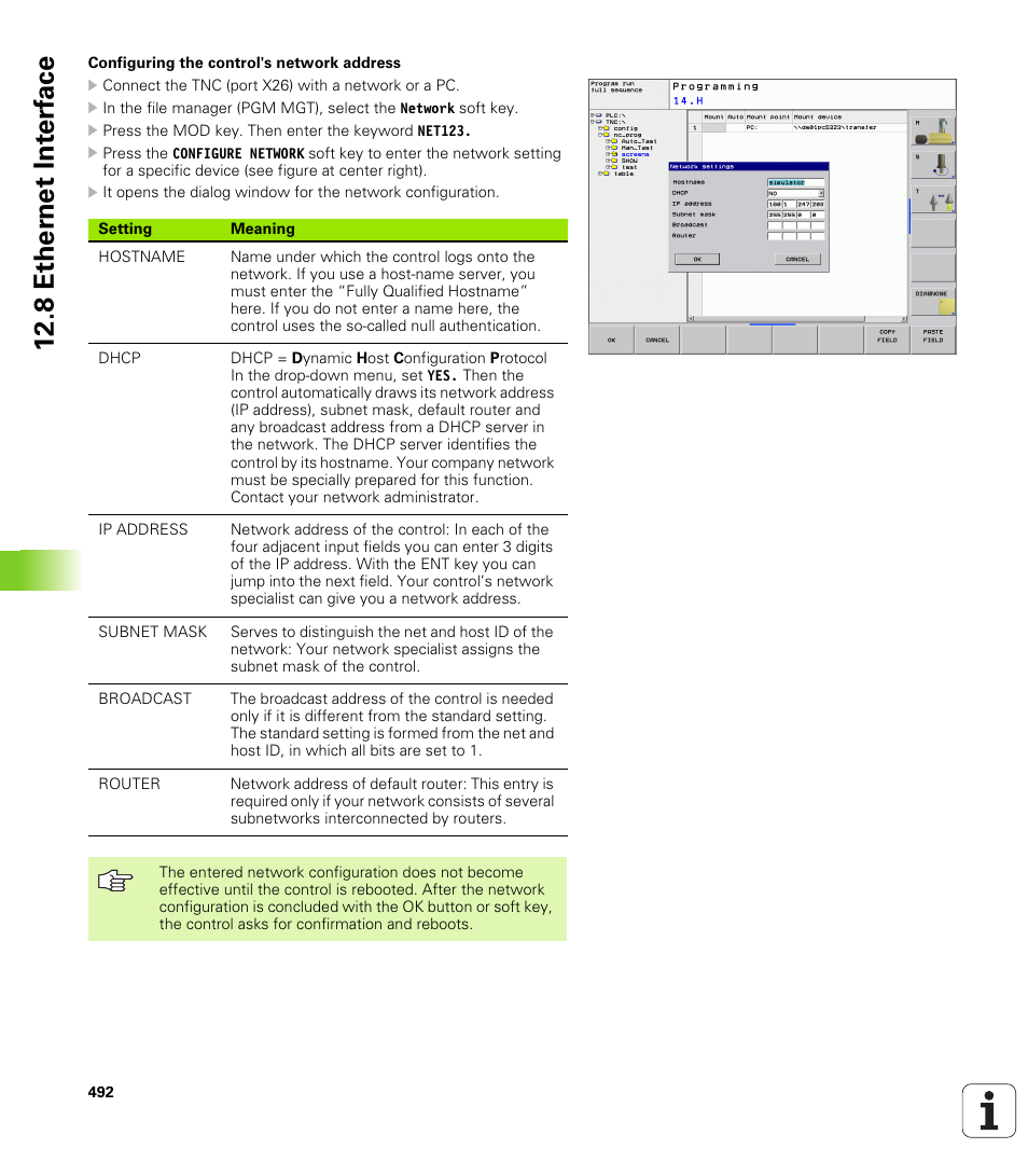 8 ether n et int e rf ace | HEIDENHAIN TNC 620 (340 56x-01) User Manual | Page 492 / 539