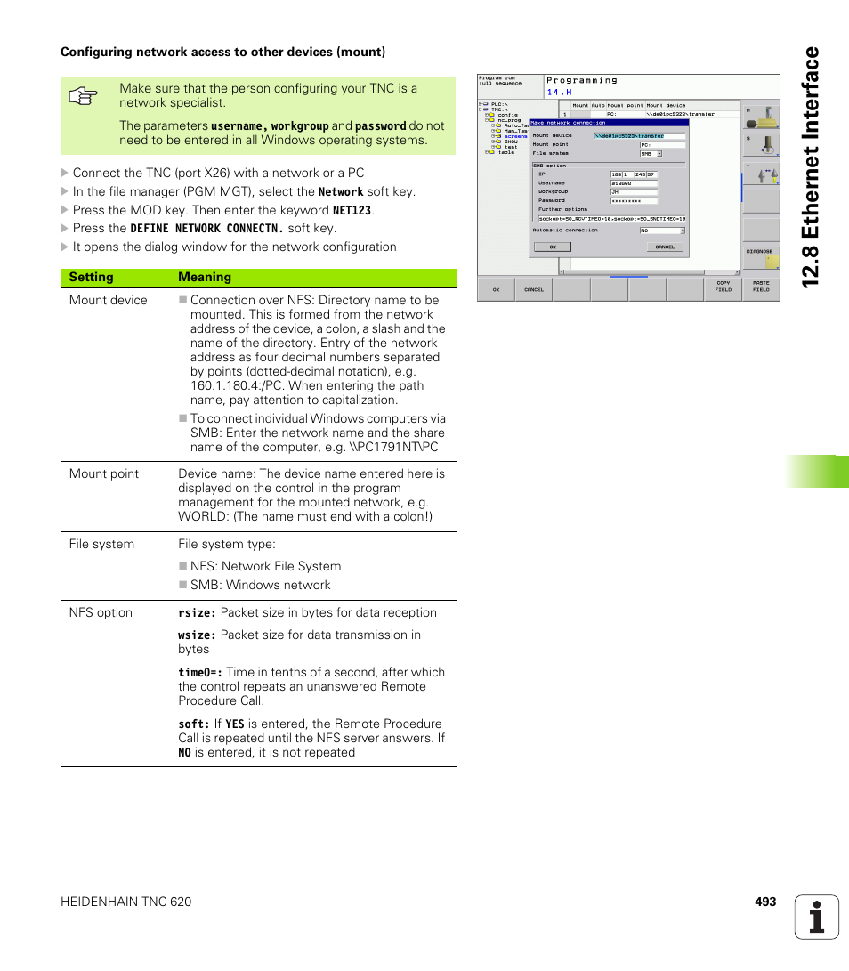 8 ether n et int e rf ace | HEIDENHAIN TNC 620 (340 56x-01) User Manual | Page 493 / 539