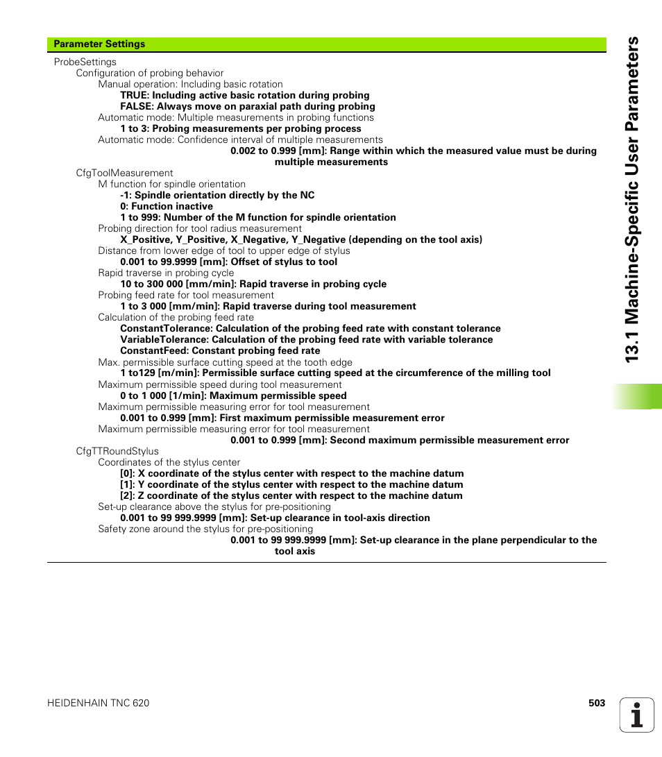 1 mac h ine-specific user p a ra met e rs | HEIDENHAIN TNC 620 (340 56x-01) User Manual | Page 503 / 539