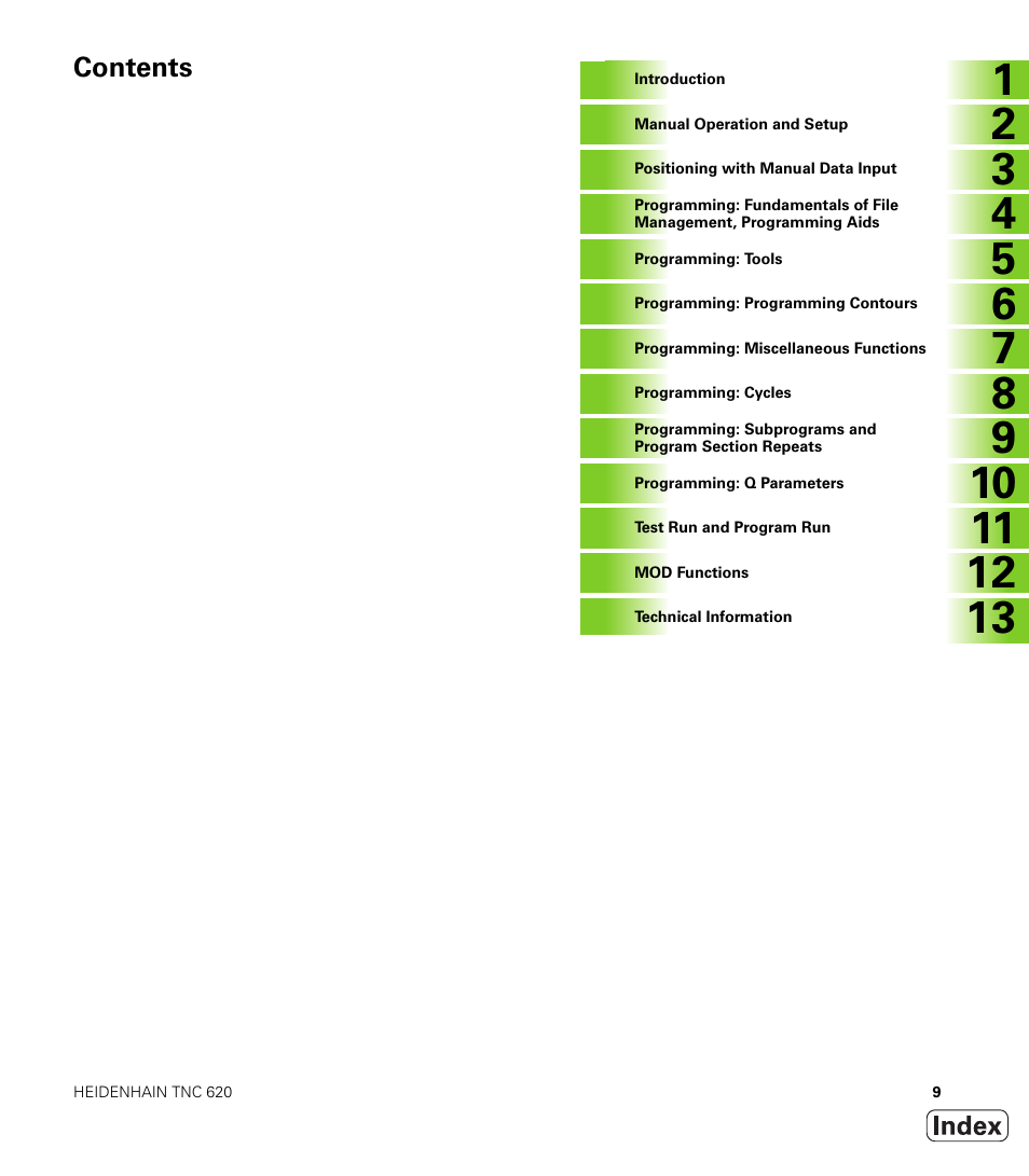 HEIDENHAIN TNC 620 (340 56x-01) User Manual | Page 9 / 539