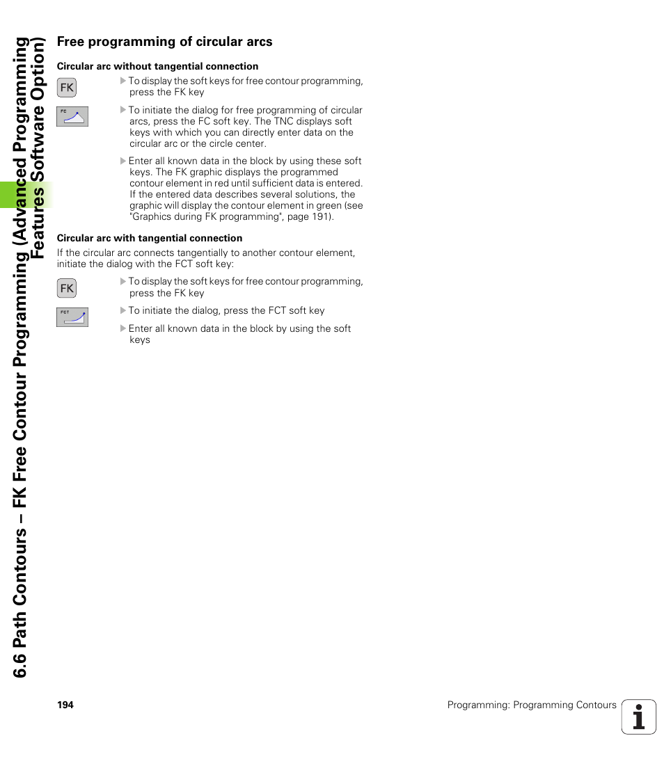 Free programming of circular arcs | HEIDENHAIN TNC 620 (340 56x-02) User Manual | Page 194 / 511