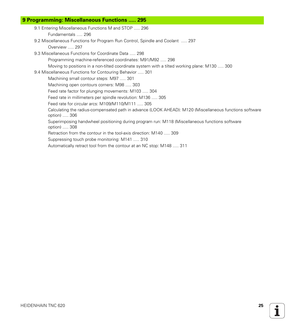 Programming: miscellaneous functions | HEIDENHAIN TNC 620 (340 56x-02) User Manual | Page 25 / 511