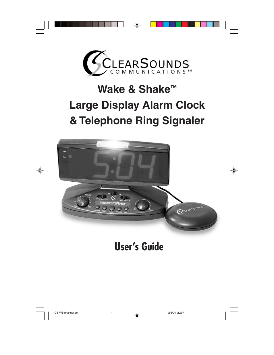 ClearSounds CS-WS1 User Manual | 12 pages