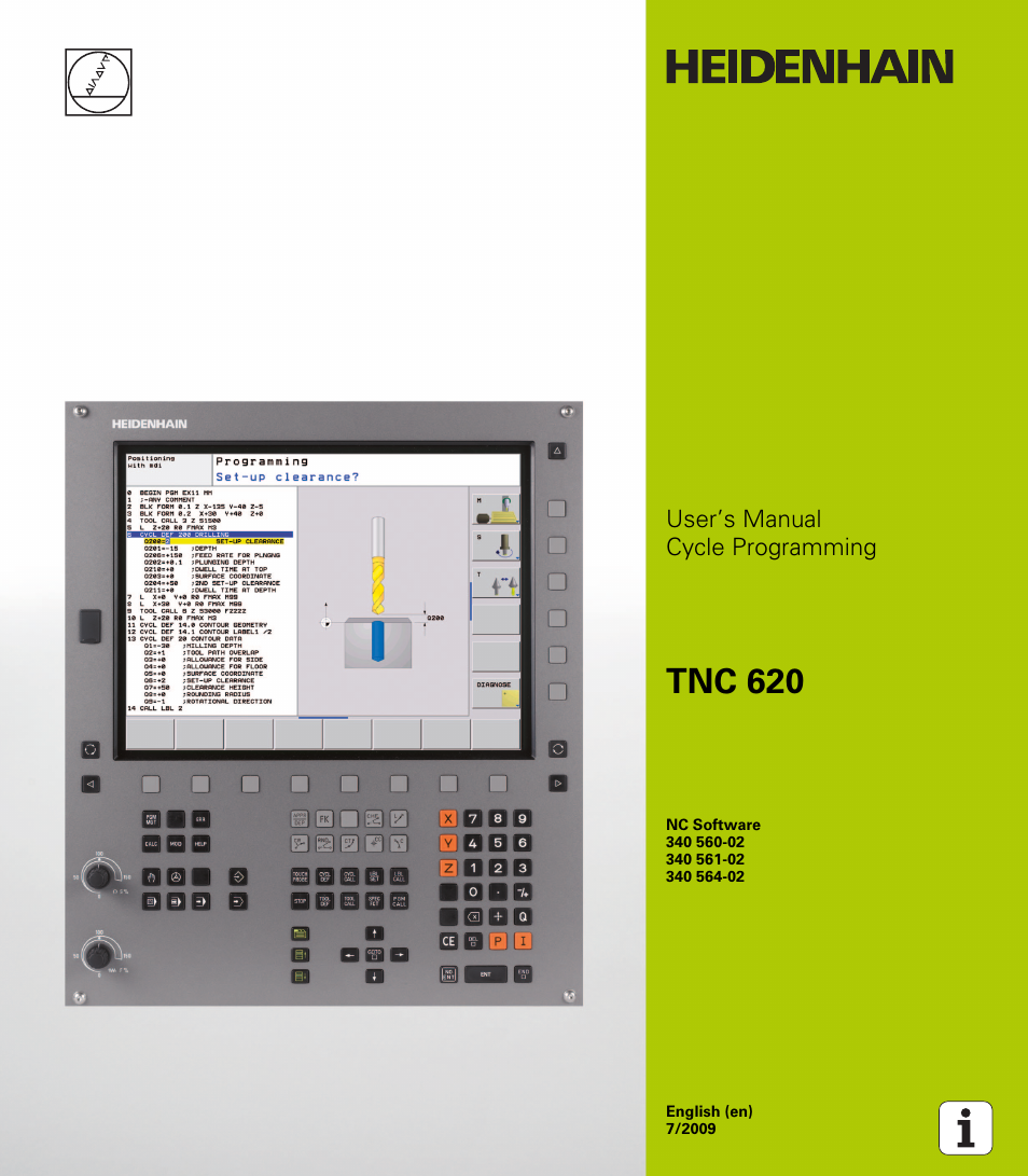 HEIDENHAIN TNC 620 (340 56x-02) Cycle programming User Manual | 437 pages