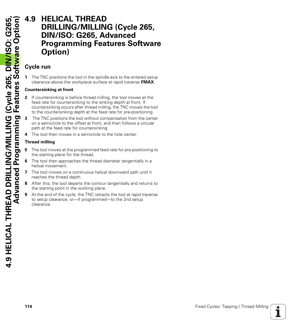 Cycle run, Option) | HEIDENHAIN TNC 620 (340 56x-02) Cycle programming User Manual | Page 114 / 437
