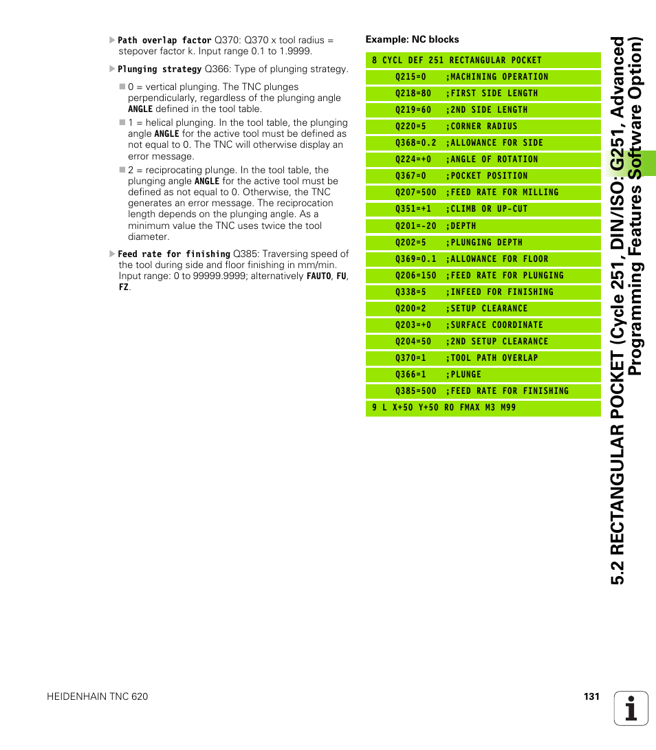 HEIDENHAIN TNC 620 (340 56x-02) Cycle programming User Manual | Page 131 / 437