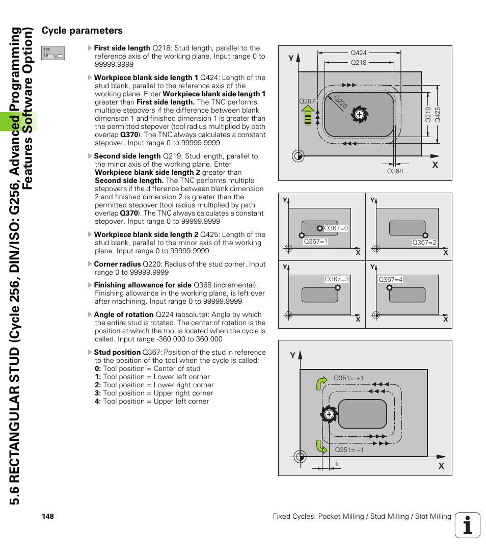 Cycle parameters | HEIDENHAIN TNC 620 (340 56x-02) Cycle programming User Manual | Page 148 / 437