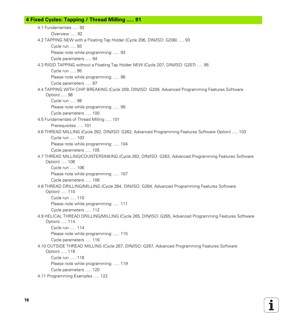 Fixed cycles: tapping / thread milling | HEIDENHAIN TNC 620 (340 56x-02) Cycle programming User Manual | Page 16 / 437