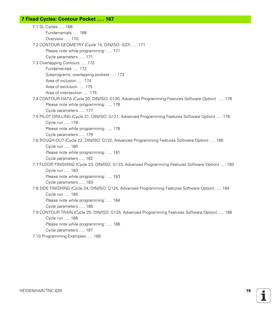 Fixed cycles: contour pocket | HEIDENHAIN TNC 620 (340 56x-02) Cycle programming User Manual | Page 19 / 437
