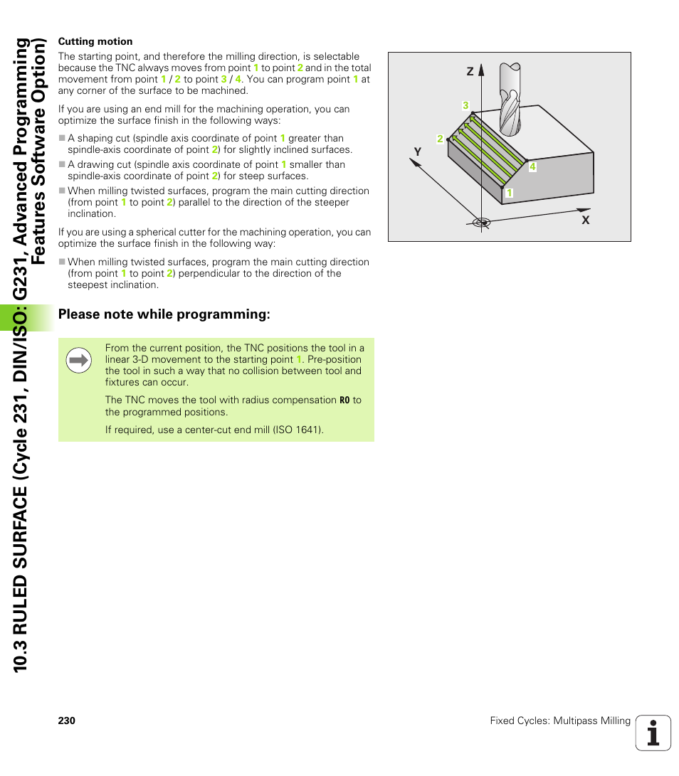 Please note while programming | HEIDENHAIN TNC 620 (340 56x-02) Cycle programming User Manual | Page 230 / 437
