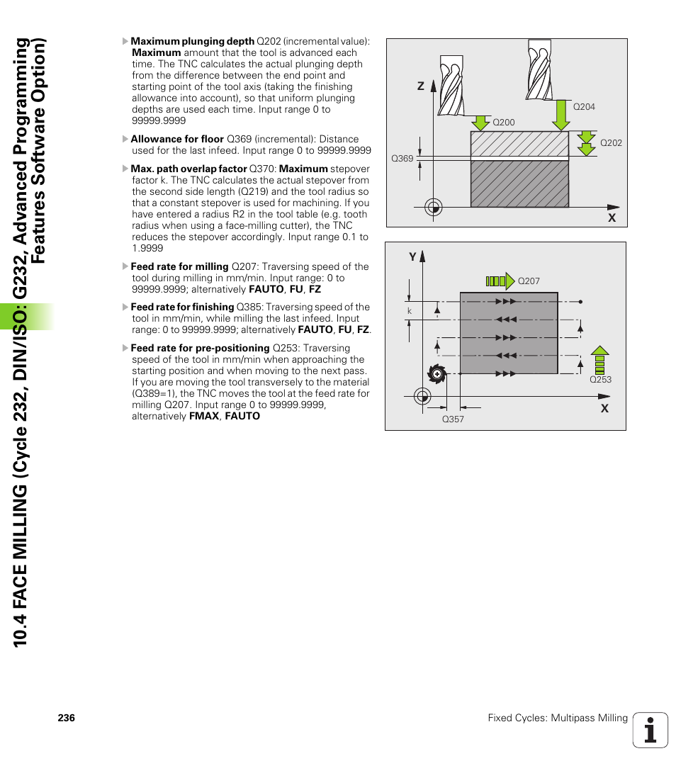 HEIDENHAIN TNC 620 (340 56x-02) Cycle programming User Manual | Page 236 / 437