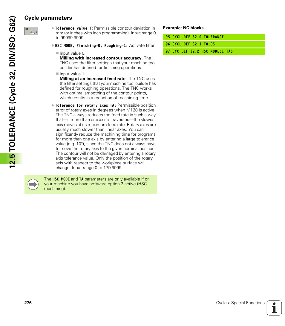 Cycle parameters | HEIDENHAIN TNC 620 (340 56x-02) Cycle programming User Manual | Page 276 / 437